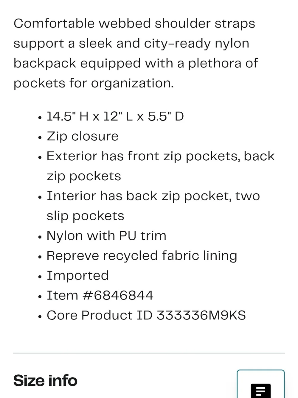 The Sak Navy Backpack with Brown Trim and Straps